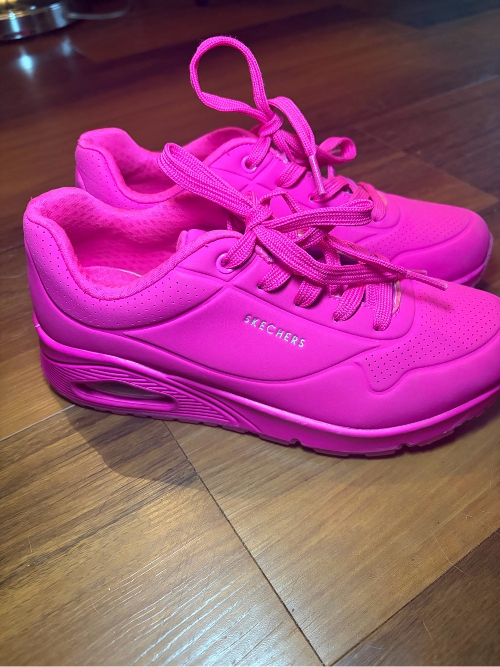 Skechers Uno Nightshade Bright Pink Athletic Sneakers